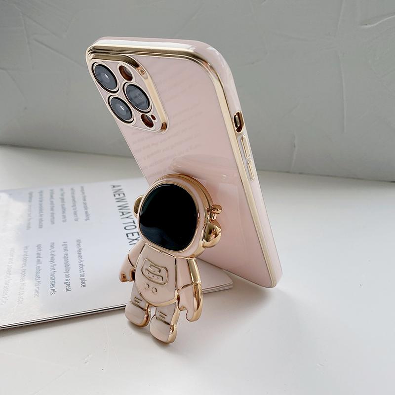 Кронштейн астронавта, мягкий чехол с квадратным краем и покрытием для телефона, роскошный чехол из ТПУ с покрытием для телефона OPPO