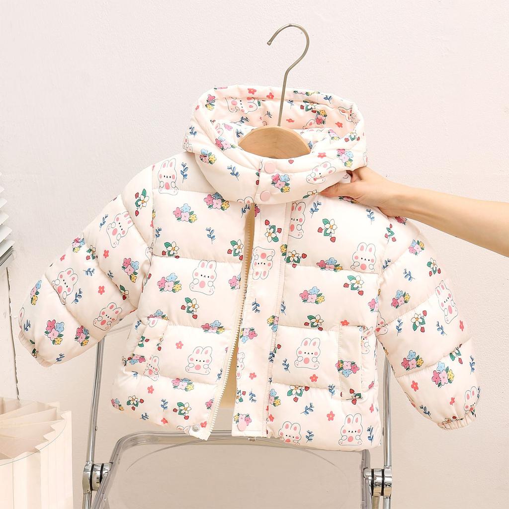 Children's Down Cotton-padded Coat Winter Clothes Cotton-padded Coat Cotton-padded Coat Autumn And Winter Medium And Small Warm Fleece-lined Top