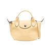 Le Pliage Xtra 17 Однотонная Сумка-пельмень из Кожи на Кнопке-молнии Мини Женские сумочки Куриный-Желтый 1500987A81