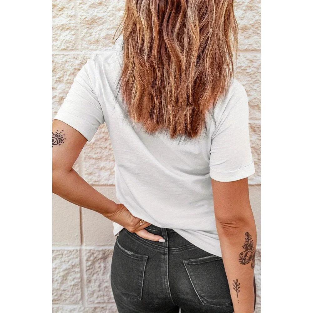 Casual Short Sleeve Outer Banks Print Crew Neck Women T-Shirt for Spring Summer Women's Clothing Aesthetic Clothes