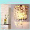 Wall Elegant Crystal Sconce With Led Light For Home Bedroom And Space Living