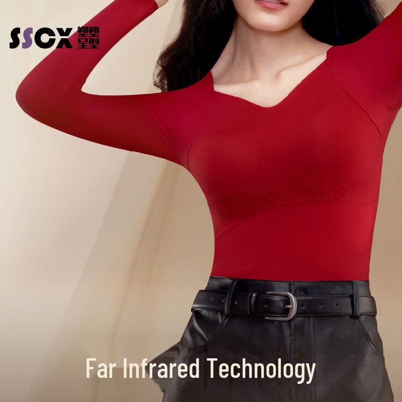 Женский антибактериальный термотоп Camellia — без бюстгальтера, теплый и легкий для осени/зимы