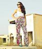 Chengjia Hippie Carnival Costume - Pants + Accessories Size S