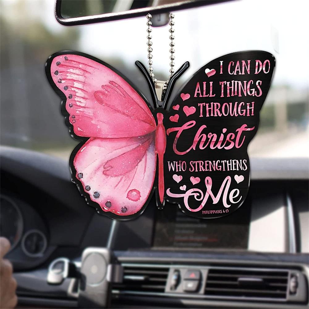 Car Pendant Stylish Personalized Style Car Interior Accessories Butterfly Cross Shape Design Widget Creative Do Not Fade Durable
