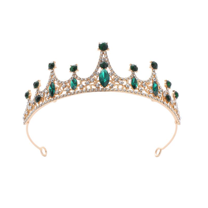 Bridal Crown Metal Rhinestone Crown Princess Birthday Party Headband Dinner Dress Updo Hair Accessory