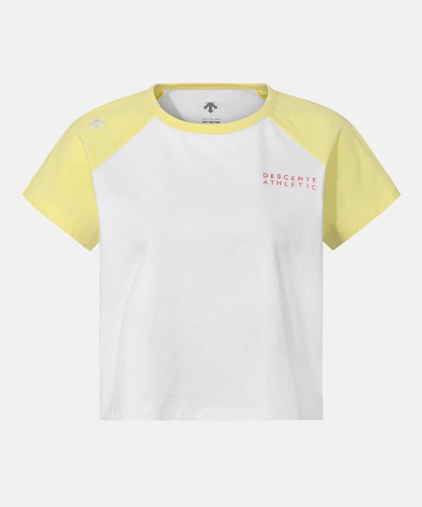 DESCENTE Women'S Cooling Semi-Crop Raglan Short Sleeve T-Shirt Lemon Sr122Pts33