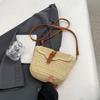 Fashionable Summer Woven Messenger Bag for Women Handmade Paper Rope Lightweight Adjustable Shoulder Bag