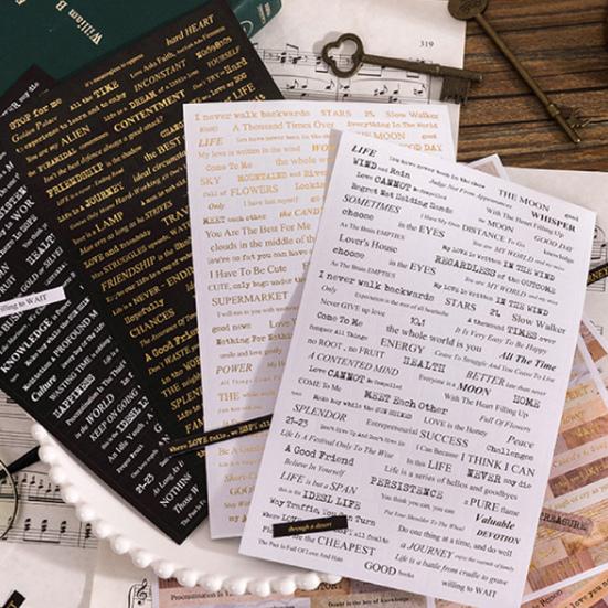 Delicate Convenient DIY Lightweight English Letter Scrapbook Papers Girl Gift Scrapbooking Stickers