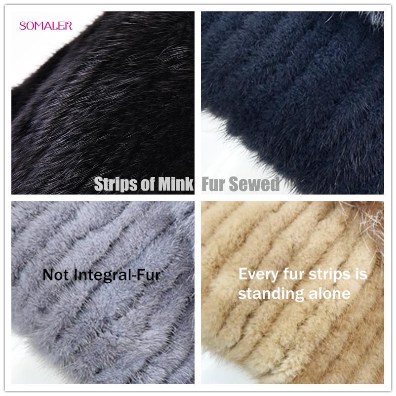 Женская норковая шапка со вставкой из страз