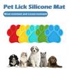 Silicone Dog Feeding Pads Paw Shaped Dog Lick Mat Dog Food Plate Mat With Suction Cups For Grooming Distraction And Slow Feeding