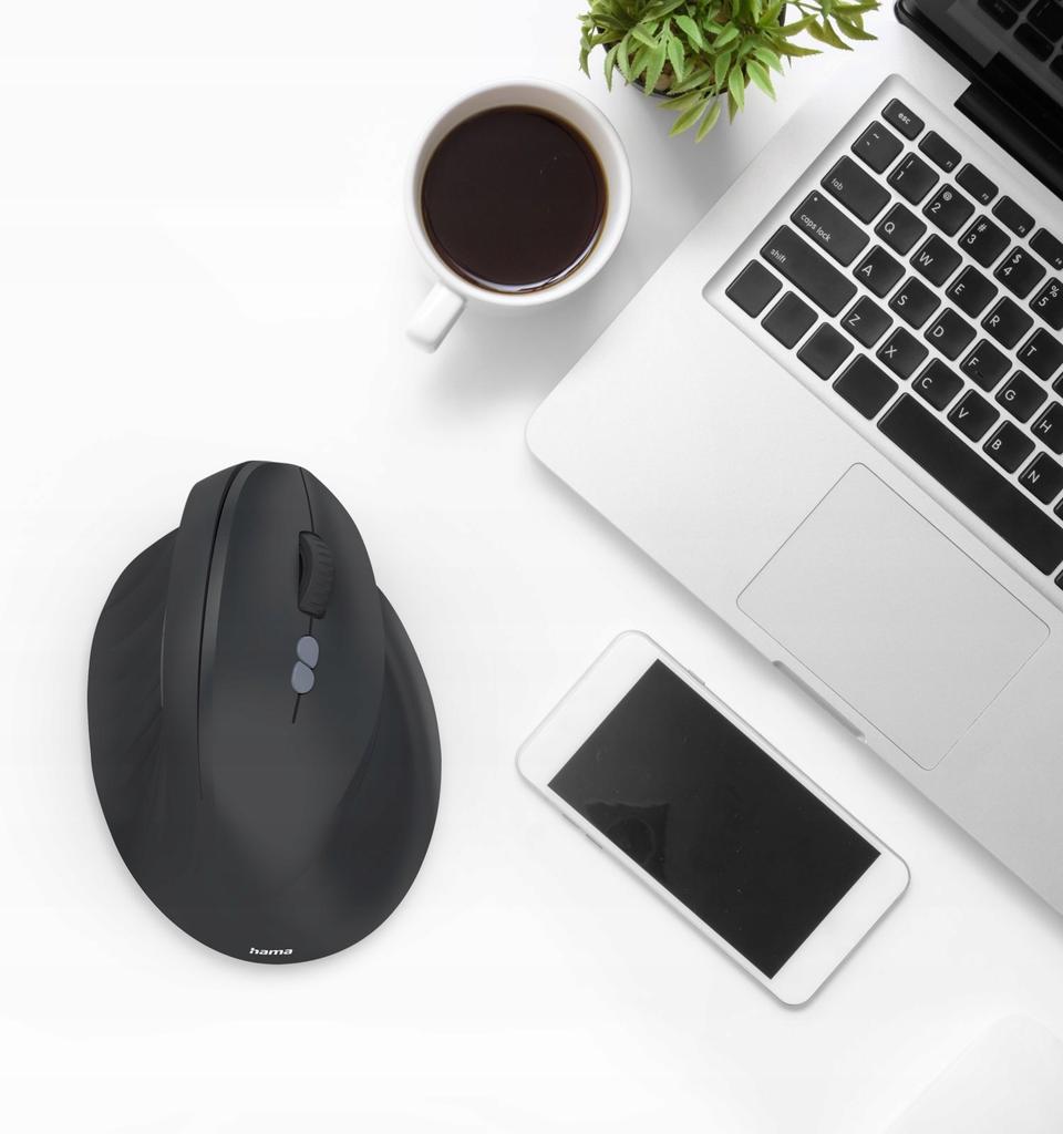 Hama Ewm-500 Wireless Vertical Mouse Black 1 Pc