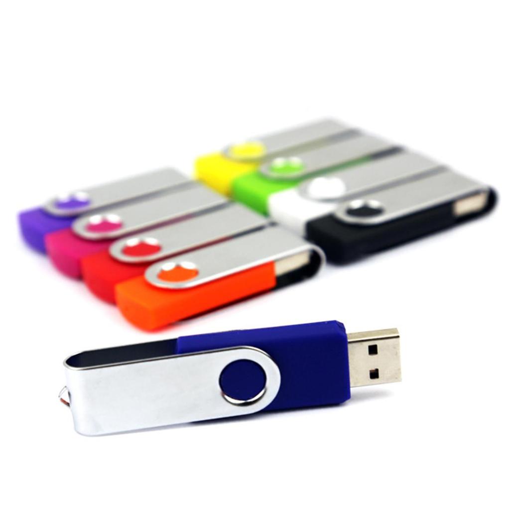 Вращающийся USB-флеш-накопитель из разноцветного металла