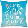 Summer Hot Style Ocean Style Pillow Beach Shell Pattern Blue Pillow Case Home Sofa Pillow Case Cushion Cover