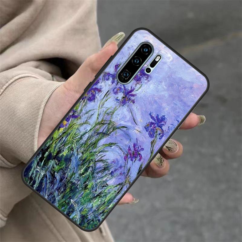 Чехол-картина 'Ирисы' для Huawei Nova 9 SE 10 5T 11i 8i 7i 3i Y61 Y91 Y60 Y70 Y90 P20 P40 Lite P30 Pro
