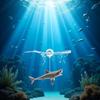 1 Pc Floating Shark Ornament - Adjustable Aquarium Shark Animal Decor | Aquarium Floating Shark Ornaments Thematic Ornaments Suitable for Aquarium