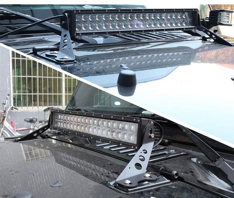 Трехотверстий кронштейн капота для JK Wrangler - Крепление для прожектора на крышку двигателя