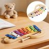 BQKOZFIN Colorful 8-Note Glockenspiel Orff Instrument Xylophone Percussion Music Gift with Mallet