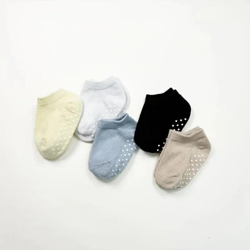 5 Pairs Cute Kawaii Smiling Baby Soft Socks Anti Slip Floor Socks for Infant Girl Boy Warm Anti Slip Floor Socks 0-5T