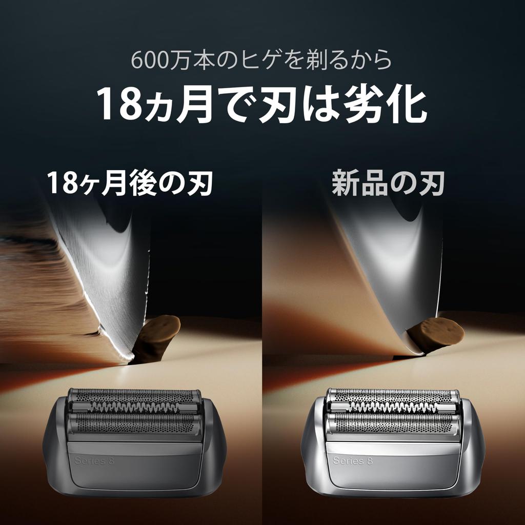 Сменное лезвие для электробритвы Braun Series 8 F C83M-B Серебристое, запас на 1,5 года, с щеточкой