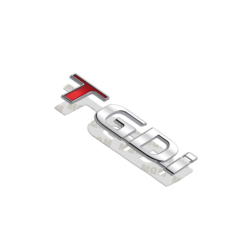Metal Emblem Car Sticker T GDI Badge Decal Body Trunk Decor for Hyundai Tucson Getz Sonata Veloster Elantra I30 I20 IX35 I40 WW42