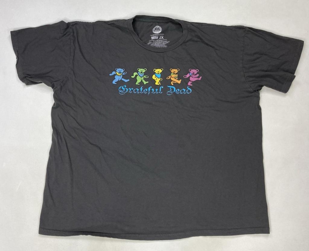 Grateful Dead Bear Graphic T-shirt Men XXL Gray Short Sleeve Music
