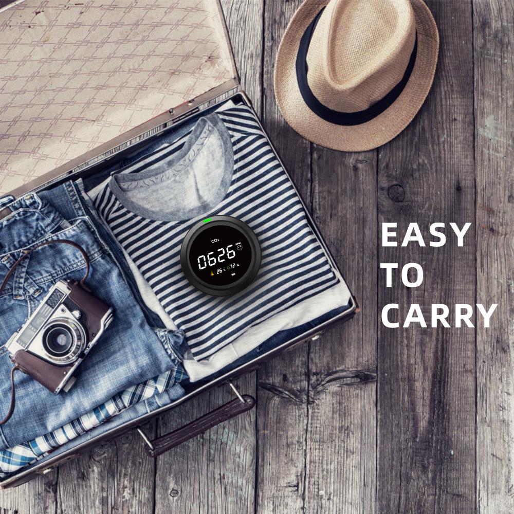 Измеритель CO2 Датчик CO2 Многофункциональный детектор CO2 Бытовая техника USB зарядка Монитор качества воздуха Анализатор качества воздуха