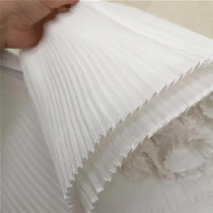 1Meters/lot 23cm Wide Extra Wide White Polyester-cotton Pleated Fold Lace Clothing Skirt Hem Lace Accessories Decorative Fabric