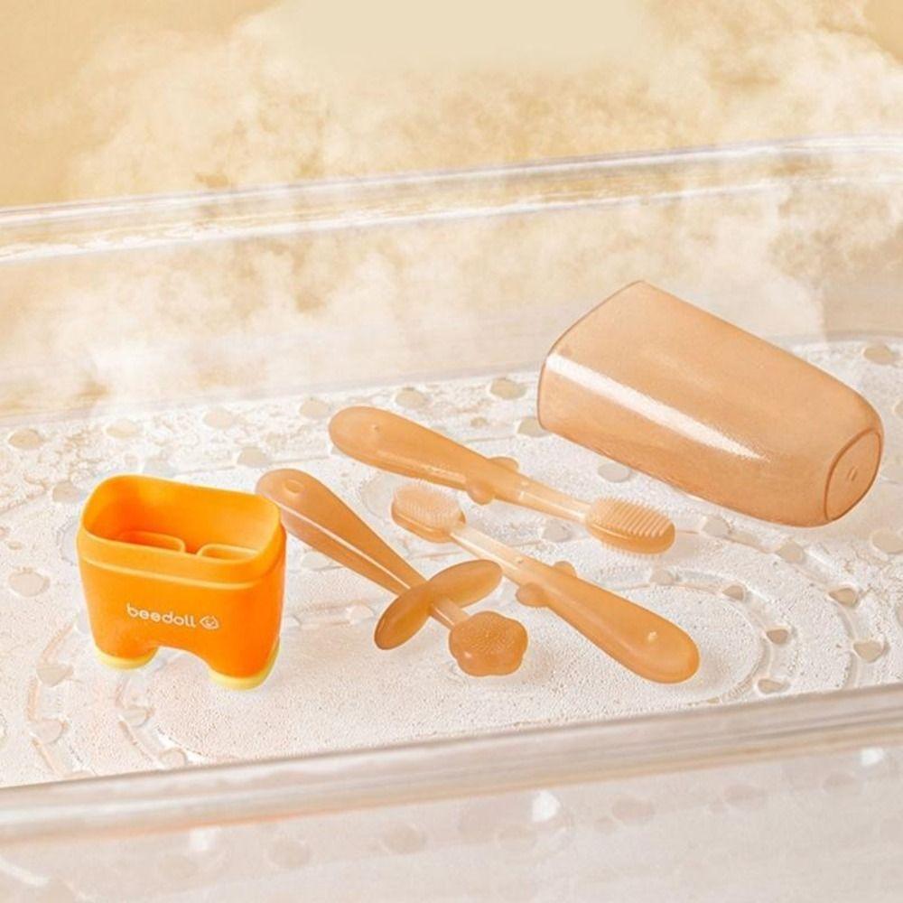 PP Детская силиконовая зубная щетка для чистки языка Щетка для языка Новая детская зубная щетка Детская