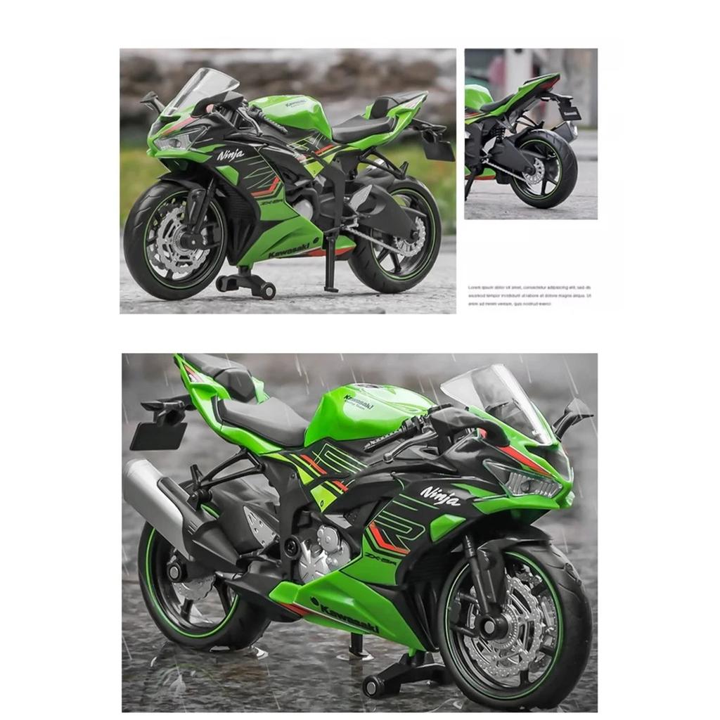 1/12 Kawasaki Ninja ZX-6R гоночный кросс-кантри мотоцикл модель имитация металл уличная модель мотоцикла коллекция детские игрушки подарок