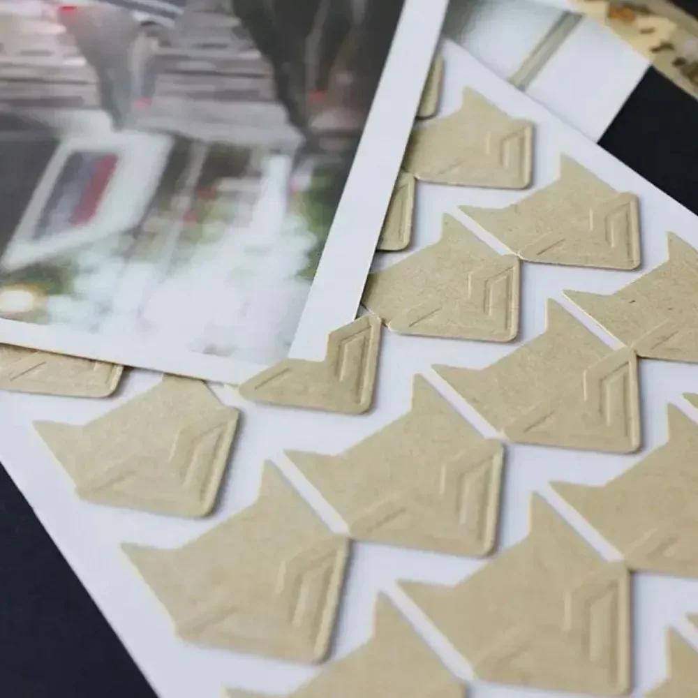 24 шт./лот 1 лист DIY Винтажные Угловые Крафт-бумажные Наклейки Для Фотоальбома Рамки Декора Скрапбукинга Защиты Фото Декор
