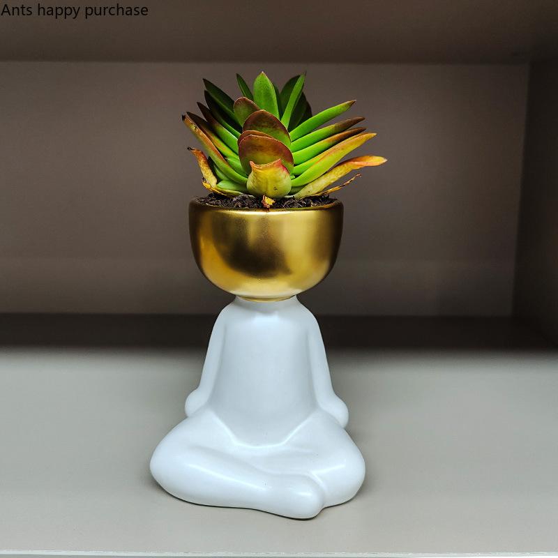 Украшение цветочного горшка с изображением персонажа Украшения для дома Суккулентный цветочный горшок Настольная ваза Горшок для растений Садовые горшки Кашпо Горшечные растения