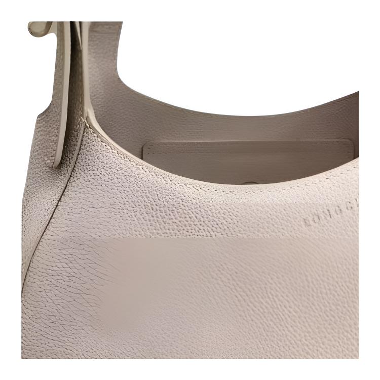 Longchamp Le Foulonné Letter Logo Gold Hardware Leather Shoulder Crossbody Tote Bag Women Handbags Beige 10328021P71