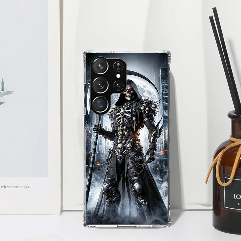 Death Grim Reaper Skull Scythe Phone Case For Samsung Galaxy S26 S25 Edge S24 FE S23 S22 Ultra S21 Plus S20 + Art Fundas Back Co