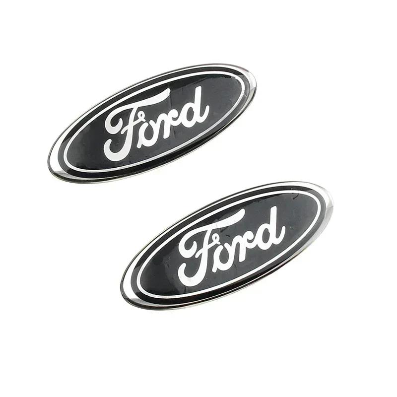 YJBU1 58x22mm Car Steering Wheel Center Emblem Sticker for Ford Focus 3 MK2 Fiesta MK7 Mondeo Mk4 Fusion Kuga Transit Edge F150