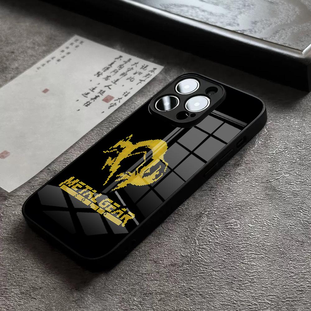 Чехол для телефона Metal Gear Solid для iPhone 16 Pro Max 15 Plus 14 Pro 12 11 13 Mini X XR XS Max 8 7 Plus SE Стеклянная крышка