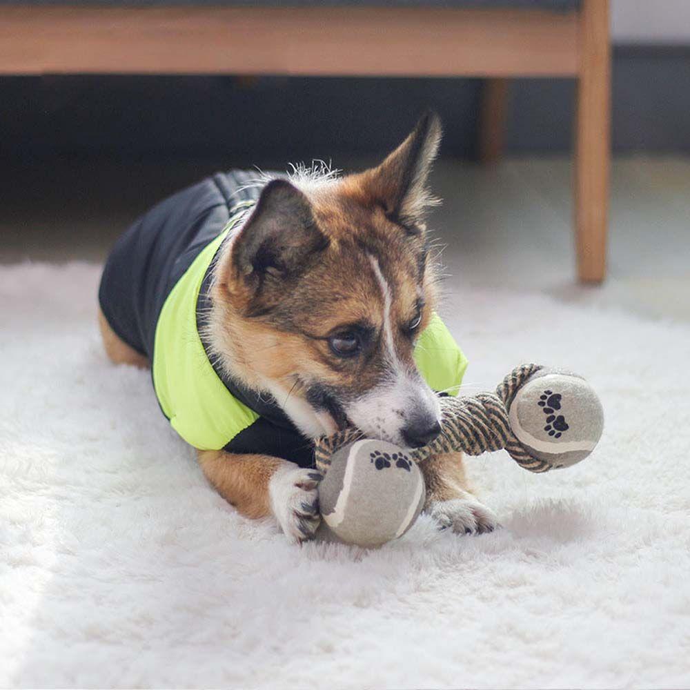 Хлопковая веревка для чистки зубов средних и больших собак, игрушка для щенков, товары для животных, жевательная игрушка, резиновый мяч