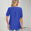 Womens Tops V Neck Ruffle Sleeve Blouses Short Sleeve Casual Tops T-Shirts for Women Autumn Winter