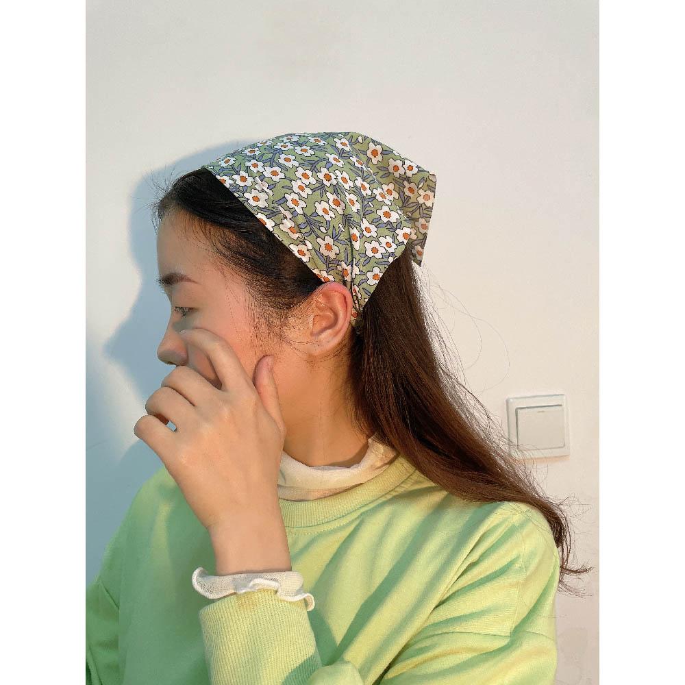 Headbands Sweet Elastic Floral Flower Hair Accessories Turban Hair Scarf Triangle Bandana Headwrap