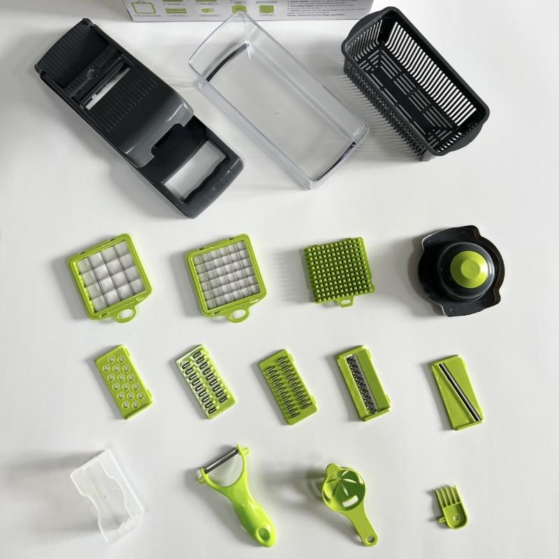 14/16 In 1 Multifunctional Vegetable Chopper Handle Food Grate Food Chopper Vegetable Slicer Dicer Cut Kitchen Items Cocina