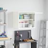 Wall Mounted Garage Cabinet with Gas Strut Door White