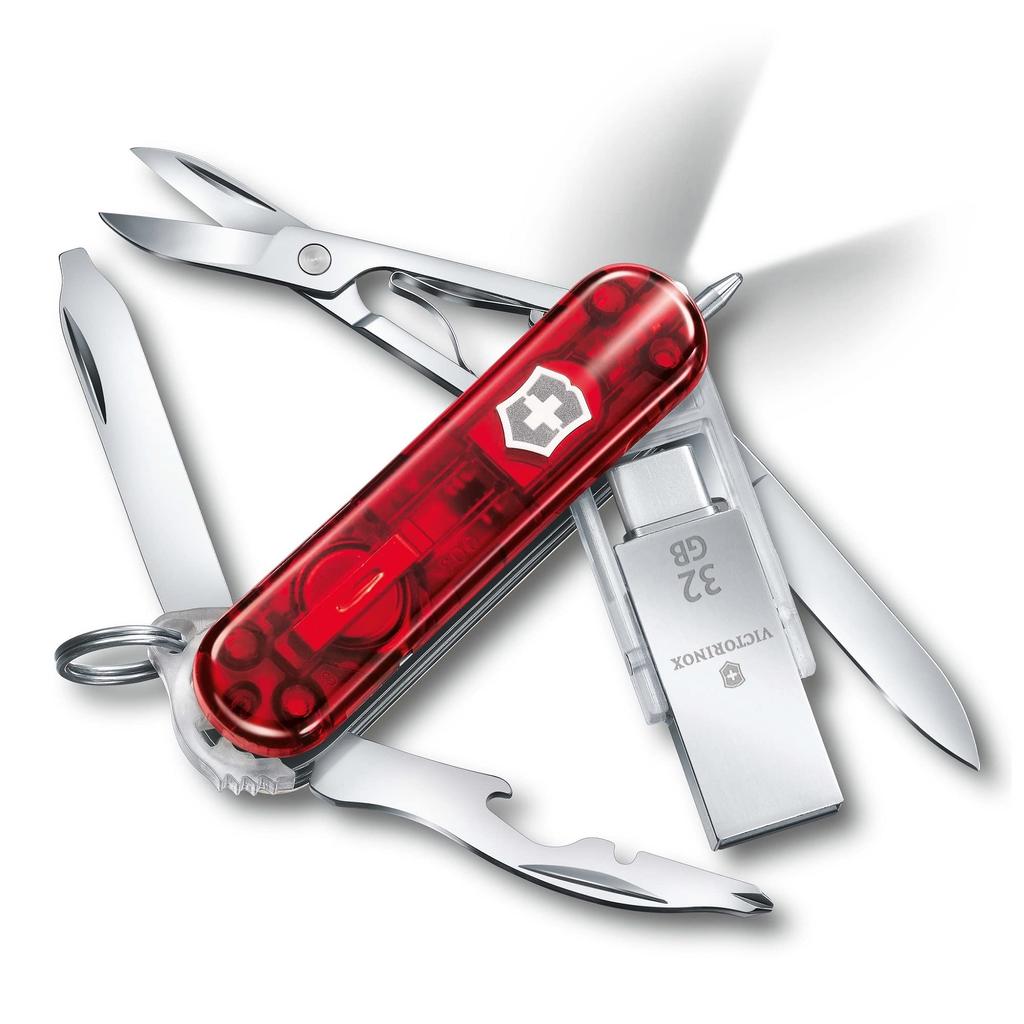 VICTORINOX Midnight 32GB USB Memory Multi Tool with LED Light Manager@work USB3.1 & USB3.0 [] 4.6336.TG32