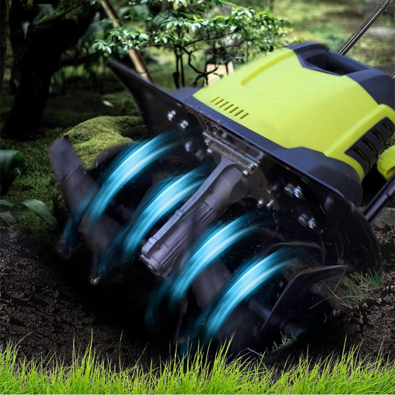 Электрический малогабаритный скарификатор мощностью 2400 Вт, многофункциональный садовый роторный культиватор, культиватор, бульдозер, электрический культиватор