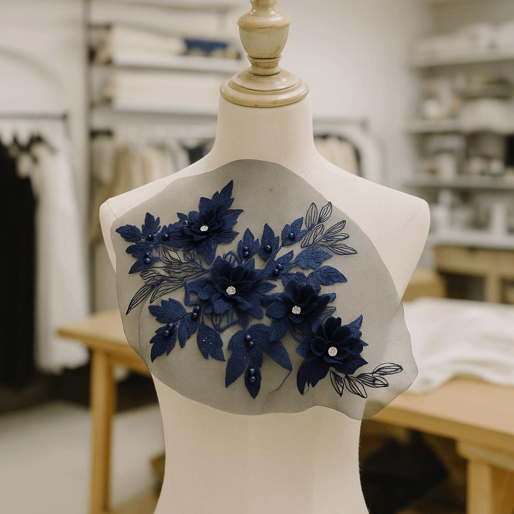 Элегантная нашивка с вышивкой пайетками, вышивка цветов, аппликация для одежды, шитье