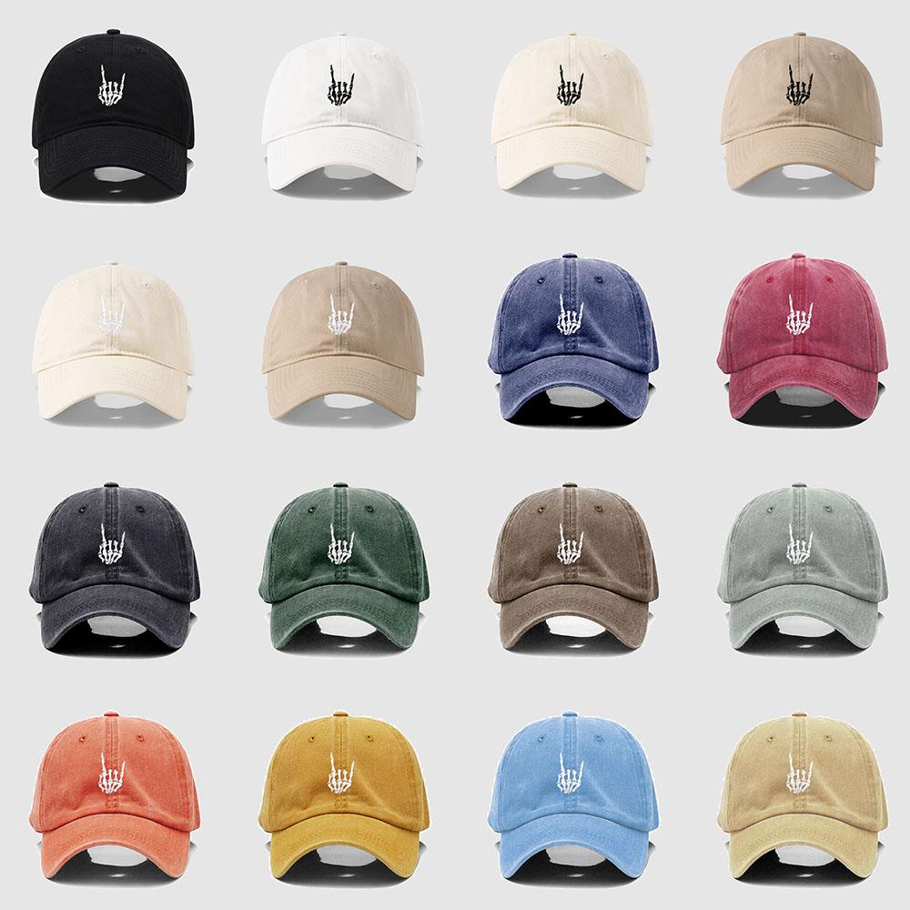 Бейсбольная кепка с вышивкой в ​​виде скелета, регулируемая бейсбольная кепка из мягкого хлопка унисекс для женщин, Прямая поставка