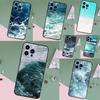 Синие Морские Волны Чехол для iPhone 17 Pro Max 16 15 13 12 11 14 Pro Max Plus 13 12 Mini 16e 17 Air Задняя Крышка