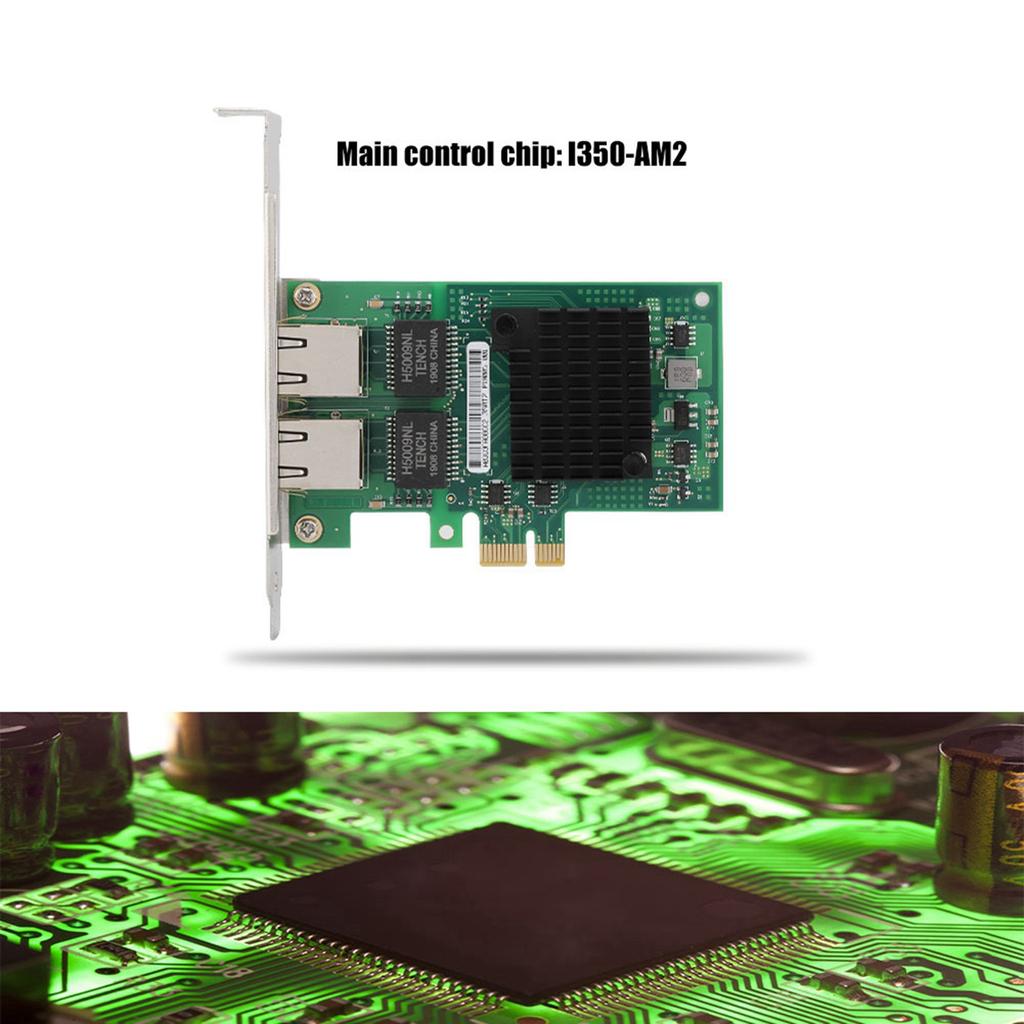 I350T2M PCIE Dual Port For Intel I350AM2 Chip Processor Gigabit Network Card