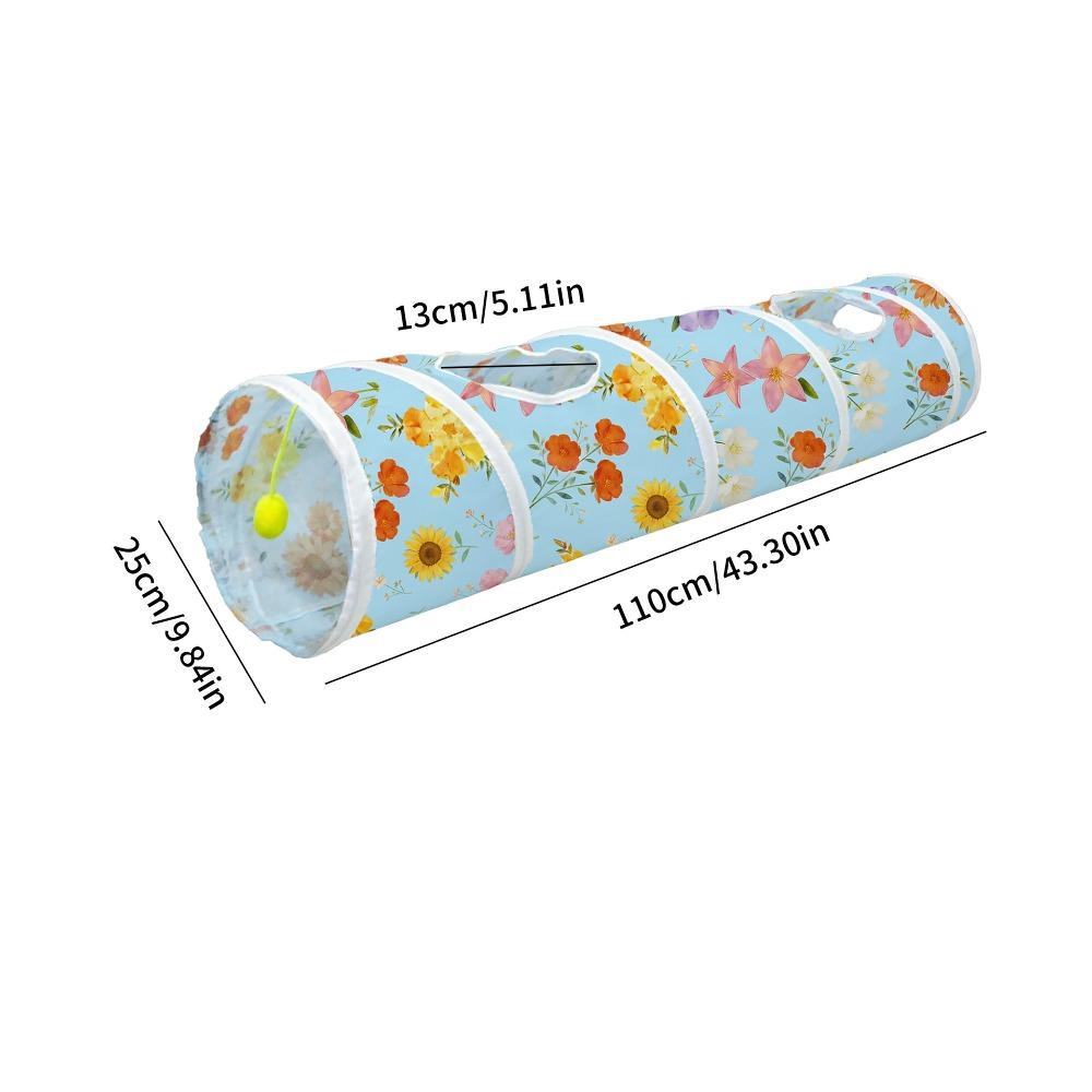 S-Shape Cat Tunnel House Foldable Rabbit Peekaboo Hideout 3 Way Cat Tubes Summer/Winter Style