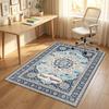 Egyptian Flower Theme Soft Crystal Velvet Rug Custom Name & Text Print Non Slip Floor Rug for Bedroom Living Room