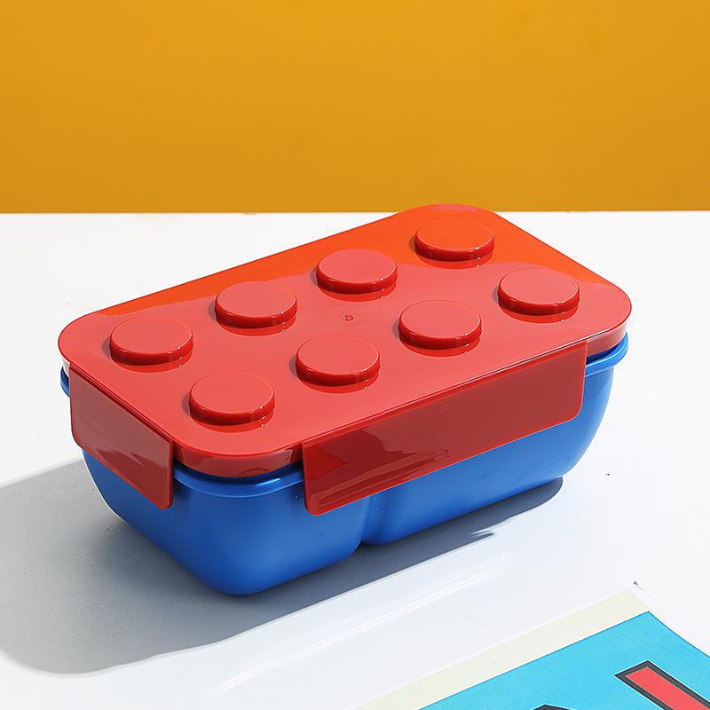 Двухслойный контейнер для завтрака DIY Building Block – контейнер для пикника, салата и фруктов с возможностью разогрева в микроволновой печи для детей