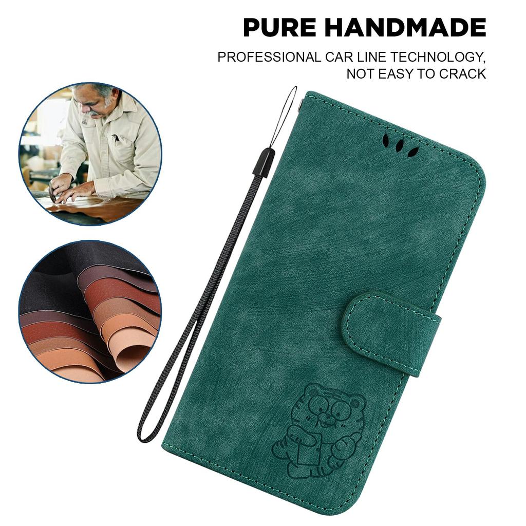 For OnePlus 13 Wallet Case Tiger Imprint Leather Shockproof Phone Cover